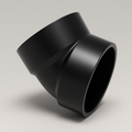 LESSO ABS 45° Elbow – Hub x Hub DWV Fitting | 1 1/2" to 3"