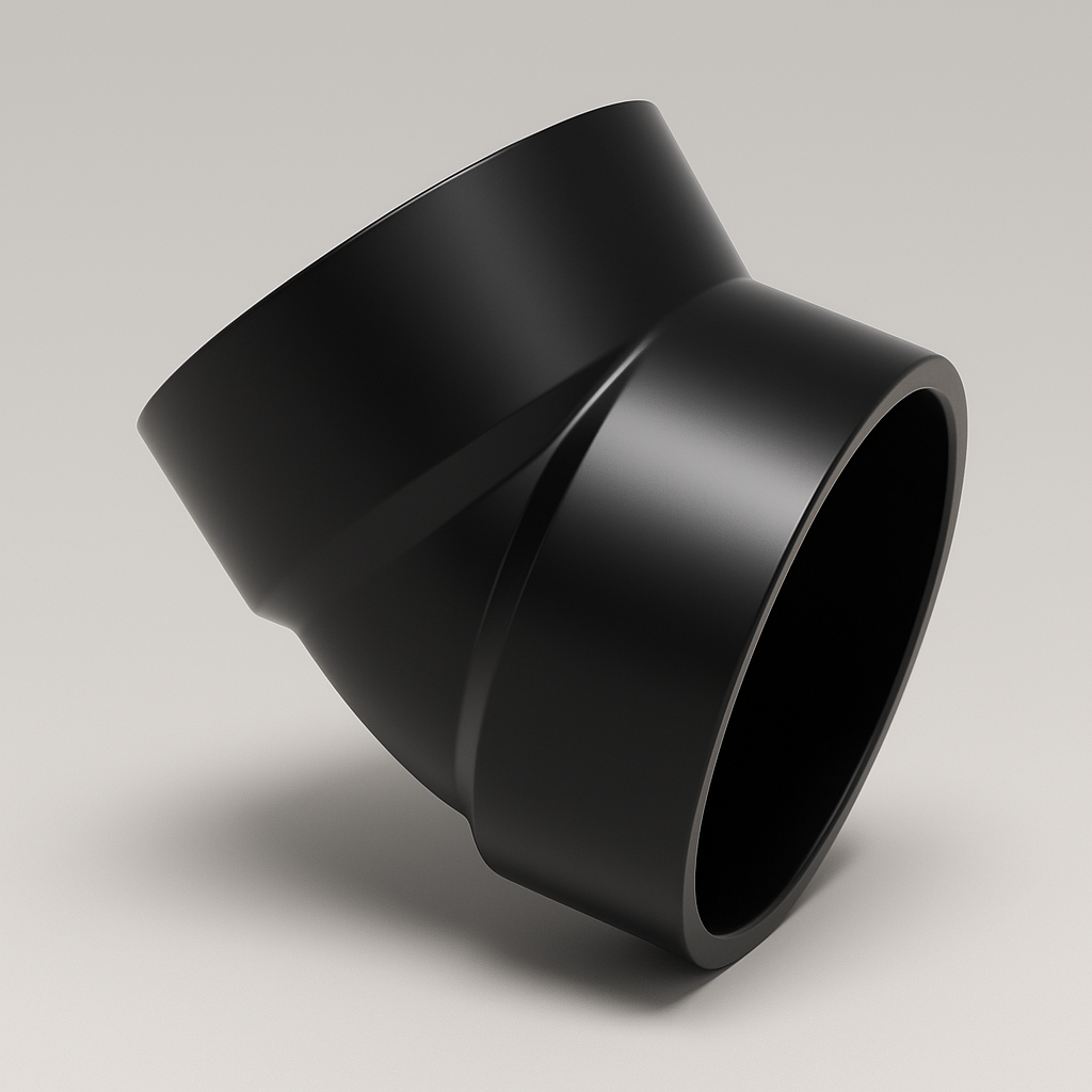LESSO ABS 45° Elbow – Hub x Hub DWV Fitting | 1 1/2" to 3"