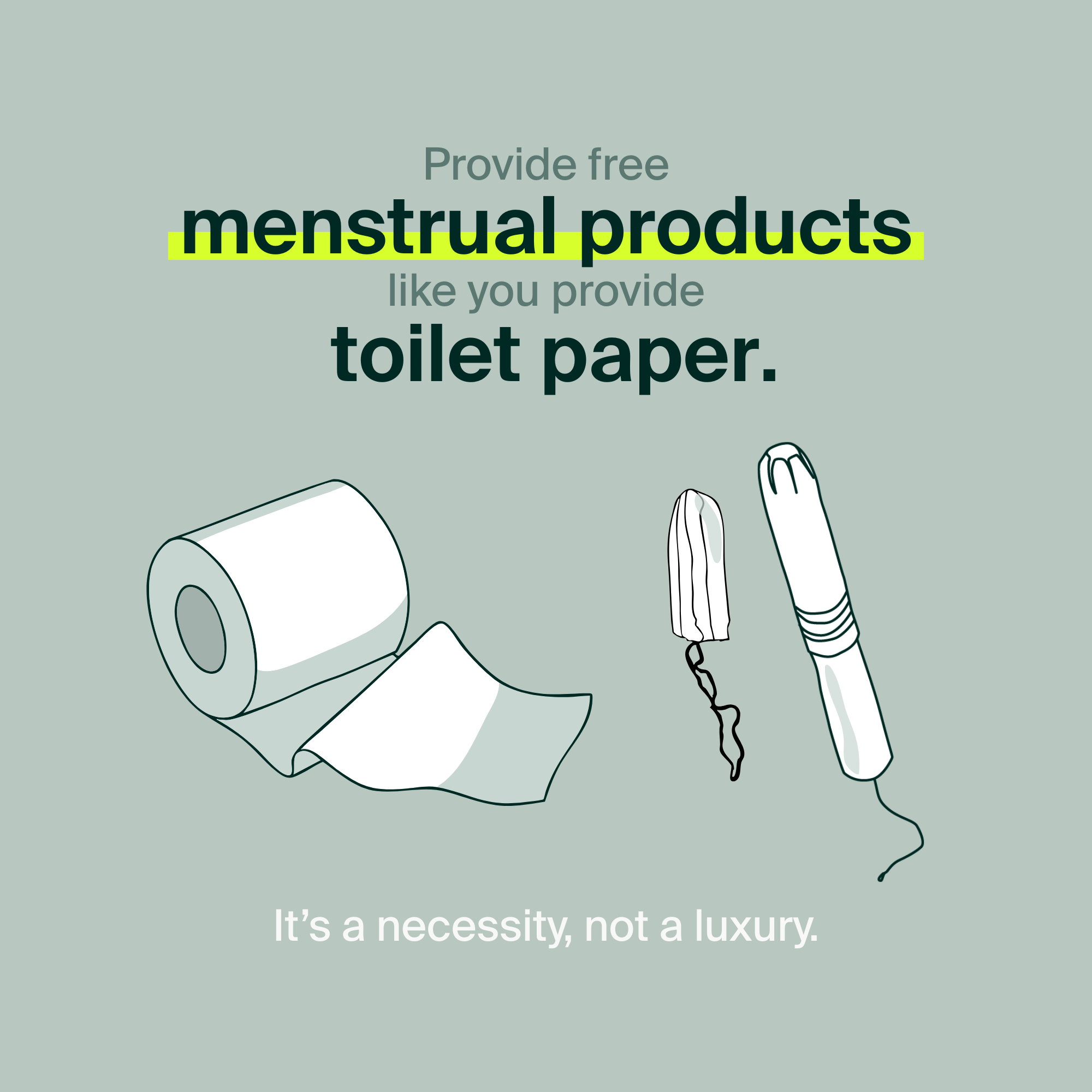 Wall-Mounted Cardboard Dispenser, 100% Organic Cotton Daily Pads