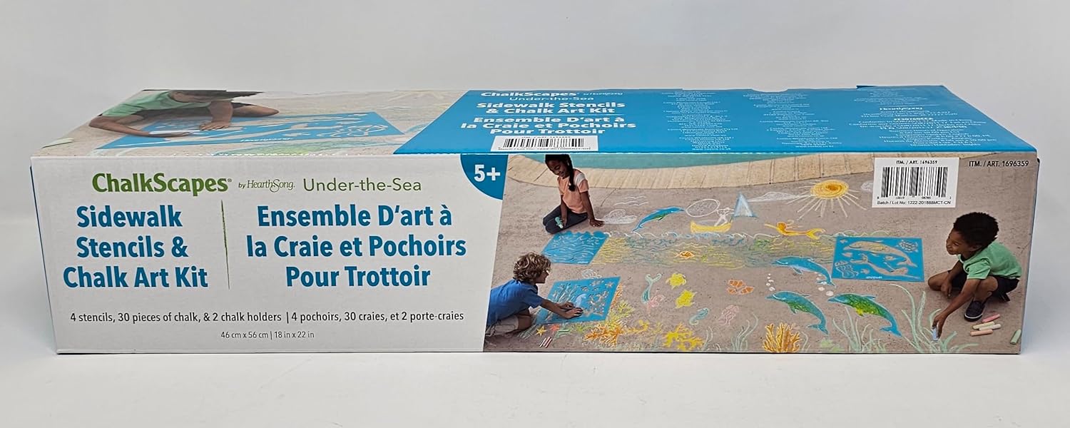 SIDEWALK STENCILS & CHALK - UNDER-THE-SEA