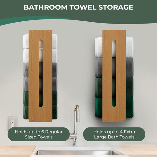 BAMBOO WOODEN TOWEL RACK