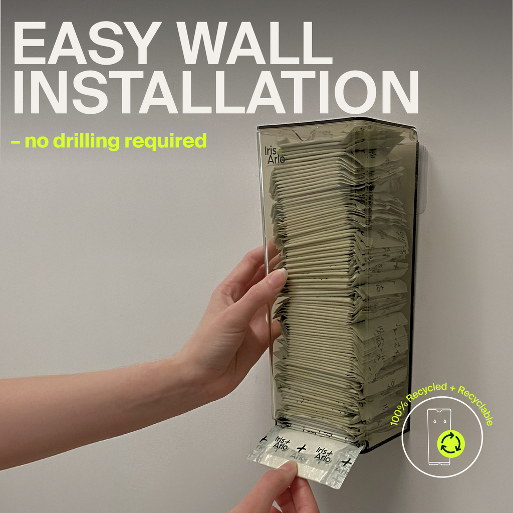 Recycled Plexiglass Wall-Mounted Dispenser - Pantyliners