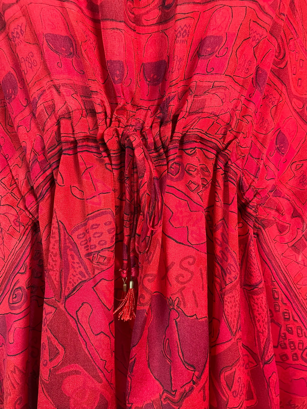 KERRI  PRC6417 Avatar Pure Silk Maxi Kaftan
