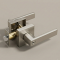 Modern Square Door Lever | Matte Black & Satin Nickel | Keyed, Privacy, Passage, Dummy | Contemporary Square Rosette