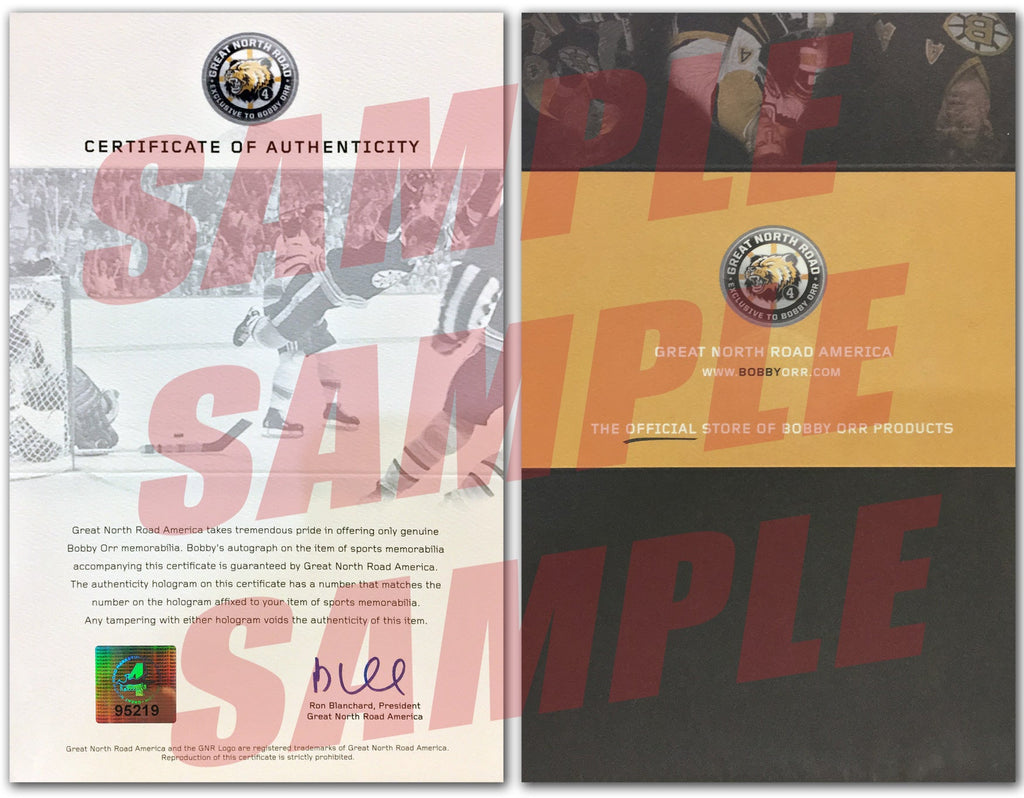 BOBBY ORR AUTOGRAPHED BOSTON BRUINS WHITE JERSEY – LIMITED EDITION #3/4 – GNR COA (SIZE L OR XL)