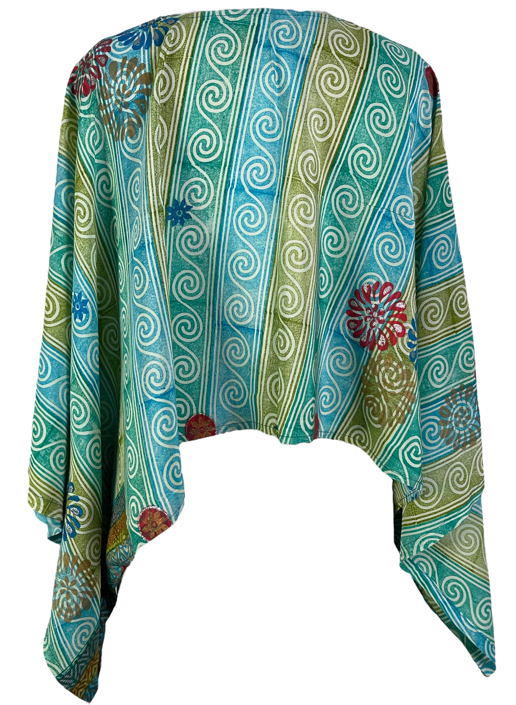 KERRI  PRC6537 Avatar Pure Silk Kimono-Sleeved Top