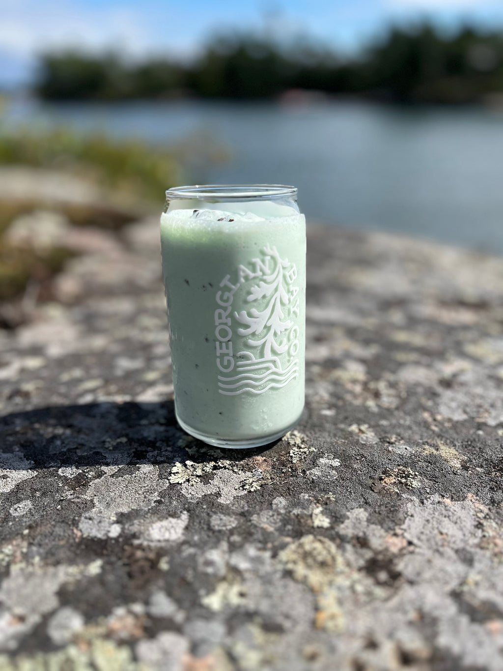 A touch of Glass | Etched GBAYCo. Pop-can Style Glass With Lid + Straw