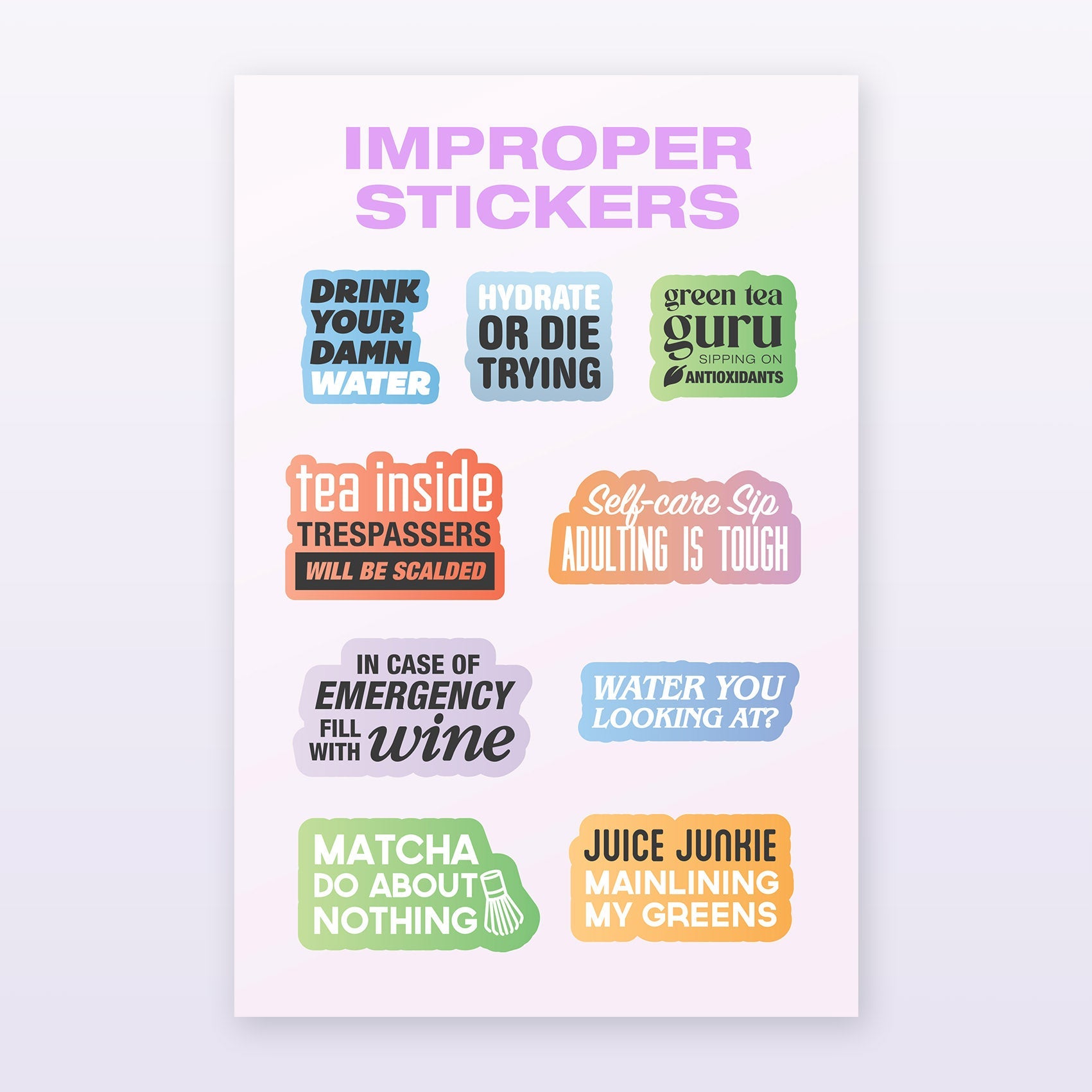 Sassy Bottle/Mug Stickers - Pack 3