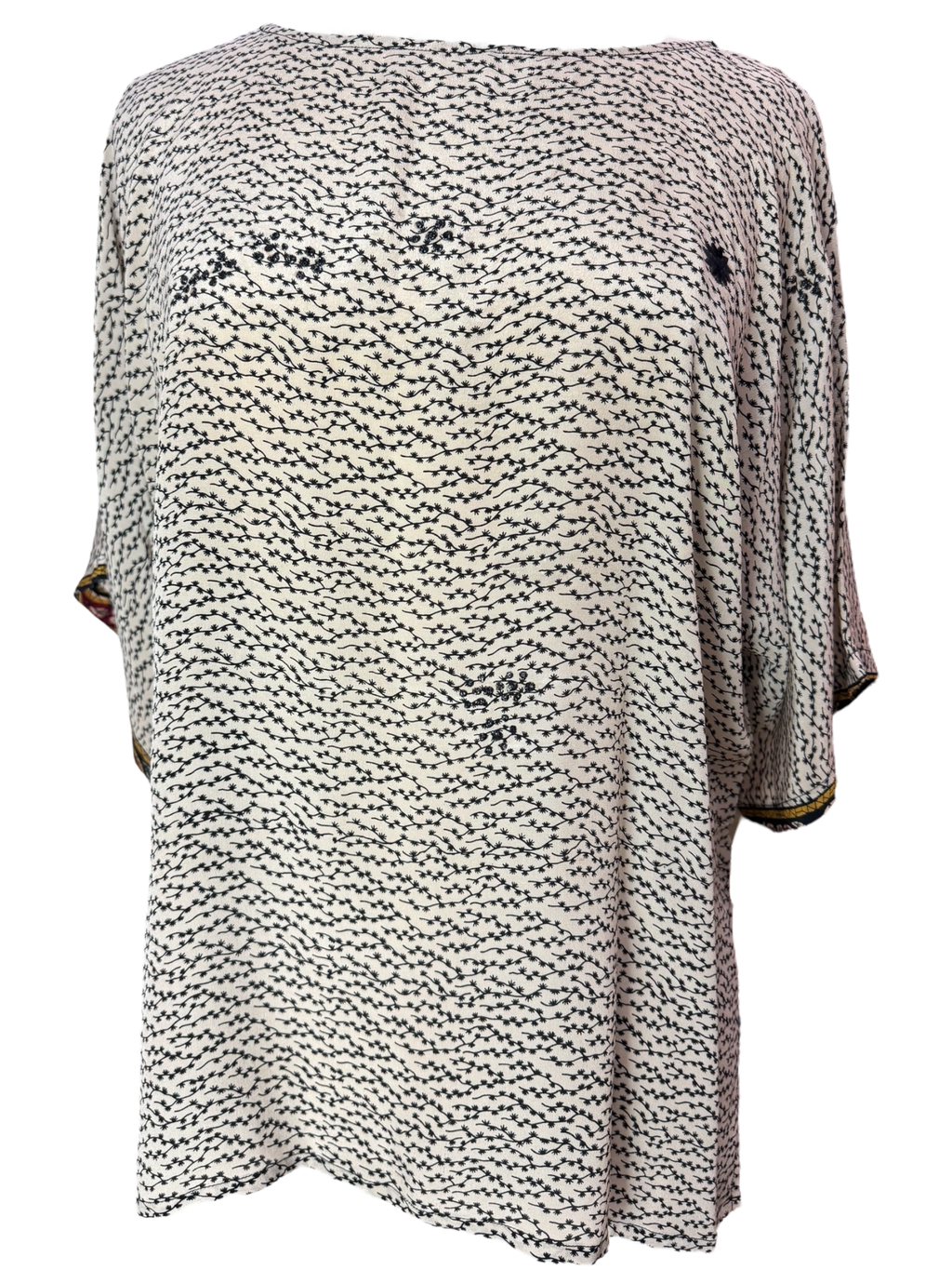 PRC6866 Avatar Pure Silk Side Slit Top