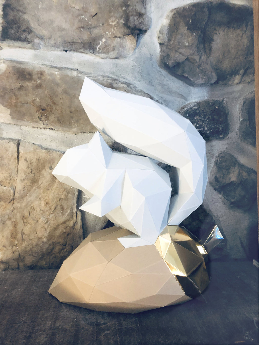 DIY Squirrel 3D LUX Paper model Origami Kit, 3D Papercraft activity