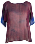 PRG6507 Sheer Avatar Pure Silk Side Slit Top