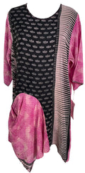 PRC6051 Avatar Pure Silk Self Pocket Tunic Dress