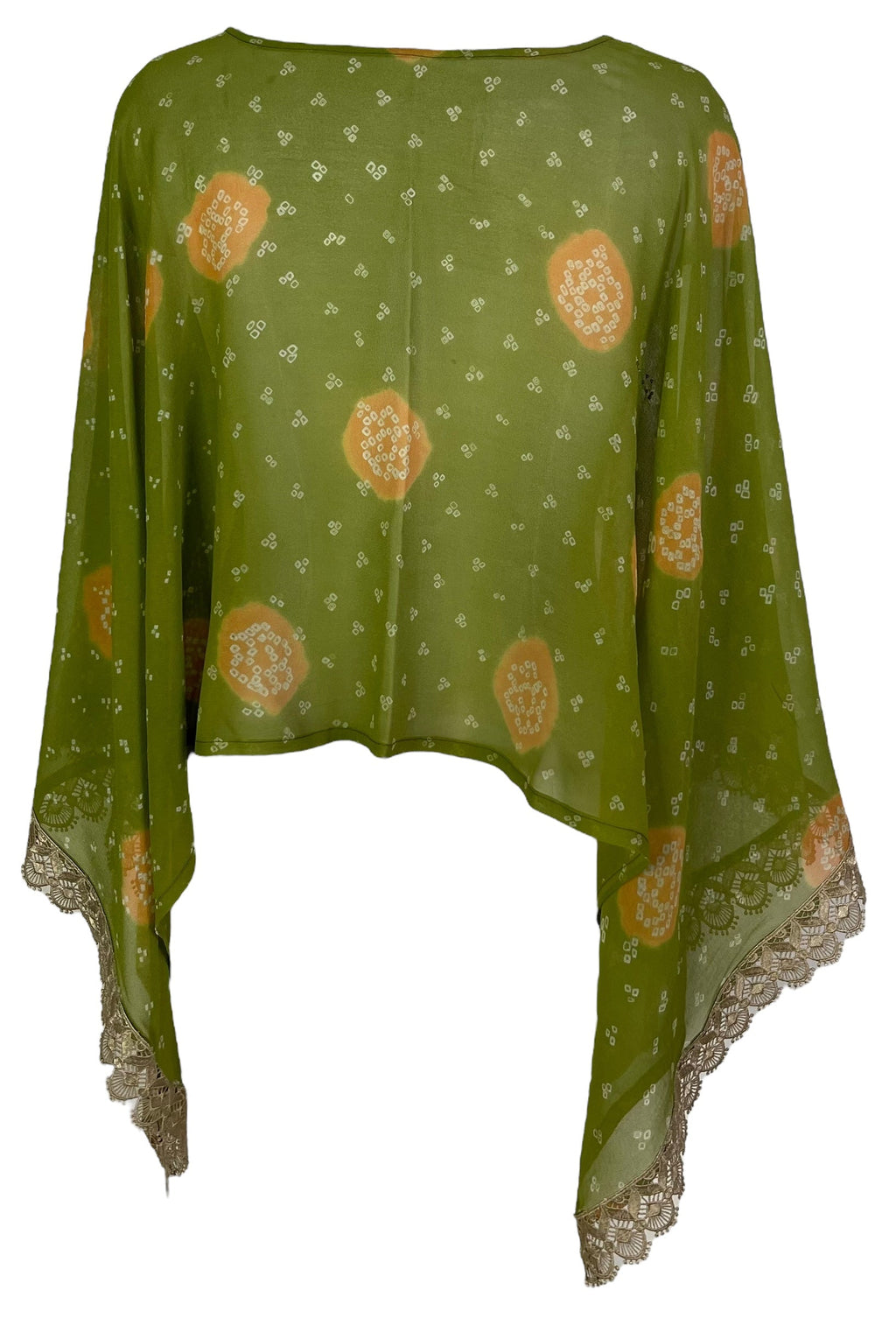 PCH7197A Very Sheer Avatar Pure Silk Capelet Poncho