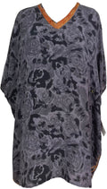 PRC7309 Avatar Pure Silk Short Kaftan Tunic with Slits