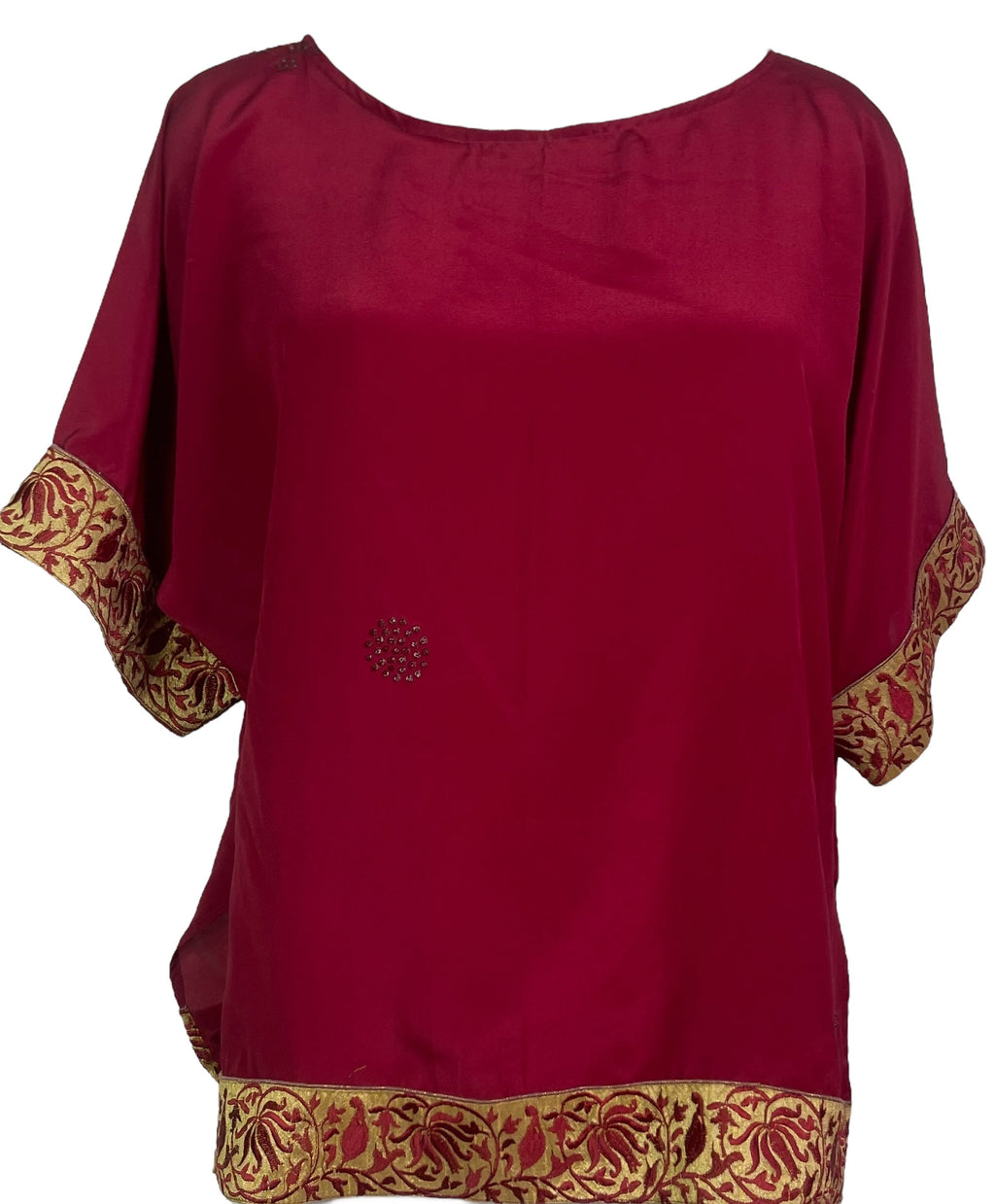 PRC6391 Avatar Pure Silk Side Slit Top
