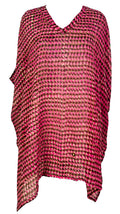 PRG7484 Sheer Avatar Pure Silk Short Kaftan Tunic with Slits
