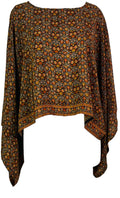 PRC7305 Avatar Pure Silk Kimono-Sleeved Top