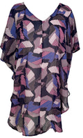 PRG7044 Sheer Sheer Avatar Pure Silk Waterfall Top