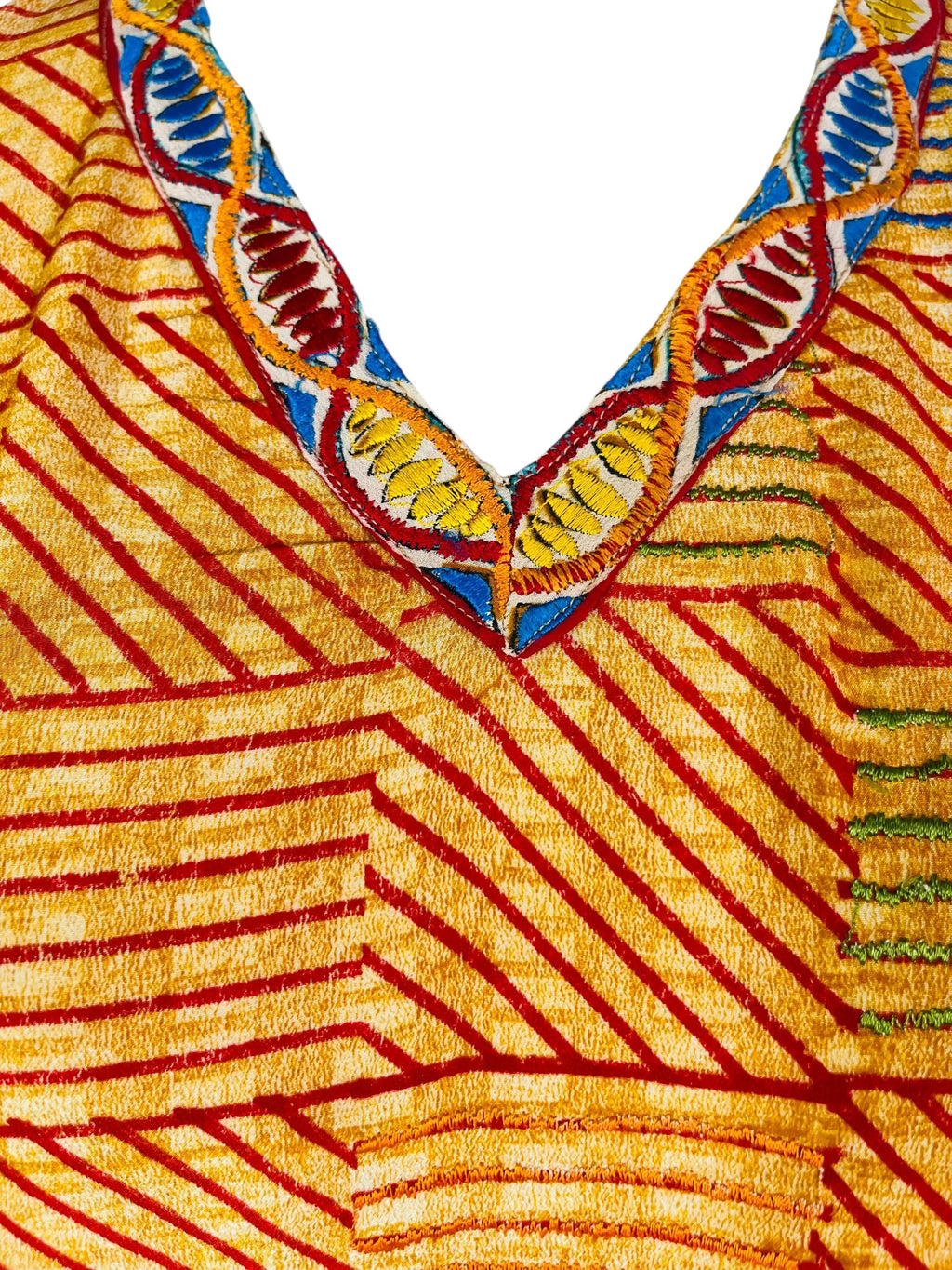 PRC7303 Avatar Pure Silk Short Kaftan Tunic with Slits