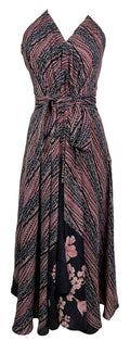 PRC7681 Avatar Pure Silk Maxi Dress with Belt