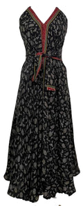 PRC7693 Avatar Pure Silk Maxi Dress with Belt