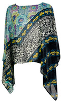 PRG6613 Sheer Avatar Pure Silk Capelet Poncho