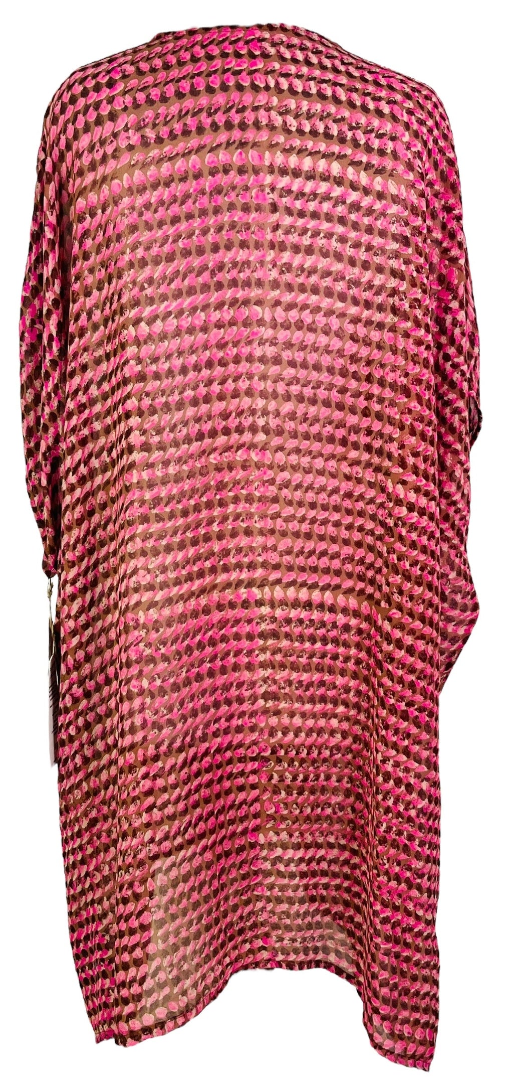 PRG7484 Sheer Avatar Pure Silk Midi Length Kaftan