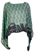 PRG7329 Sheer Avatar Pure Silk Kimono-Sleeved Top