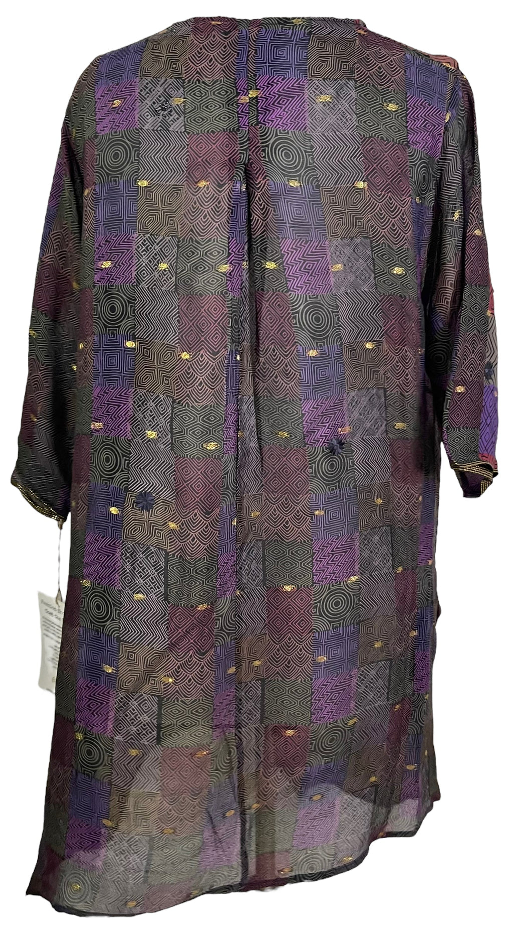 PRC6061 Avatar Pure Silk Self Pocket Tunic Dress