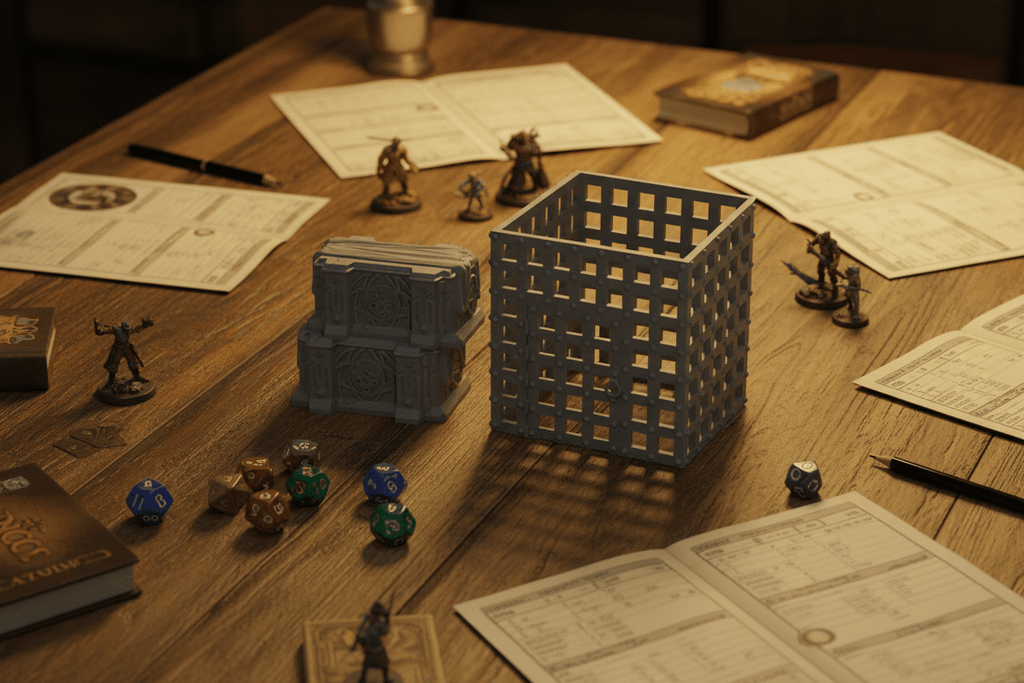 28mm Dungeon Scatter Terrain – Crates, Barrels, Altars, Coffins