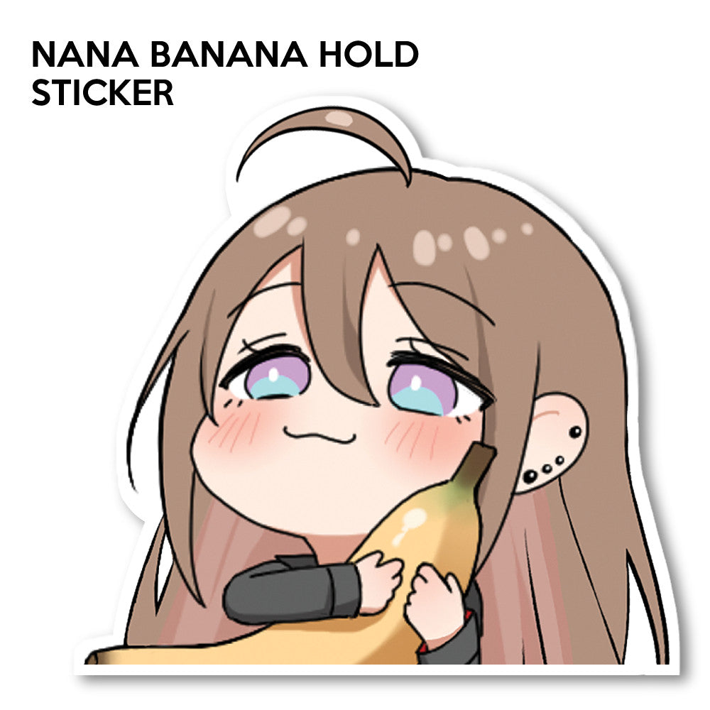 Nana Banana Hold Chibi Sticker