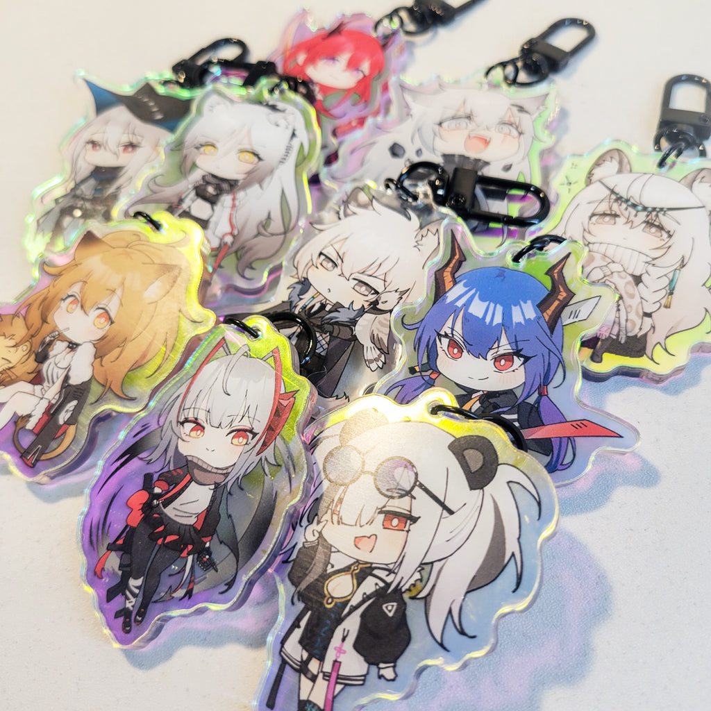 Arknights Holographic Keychains