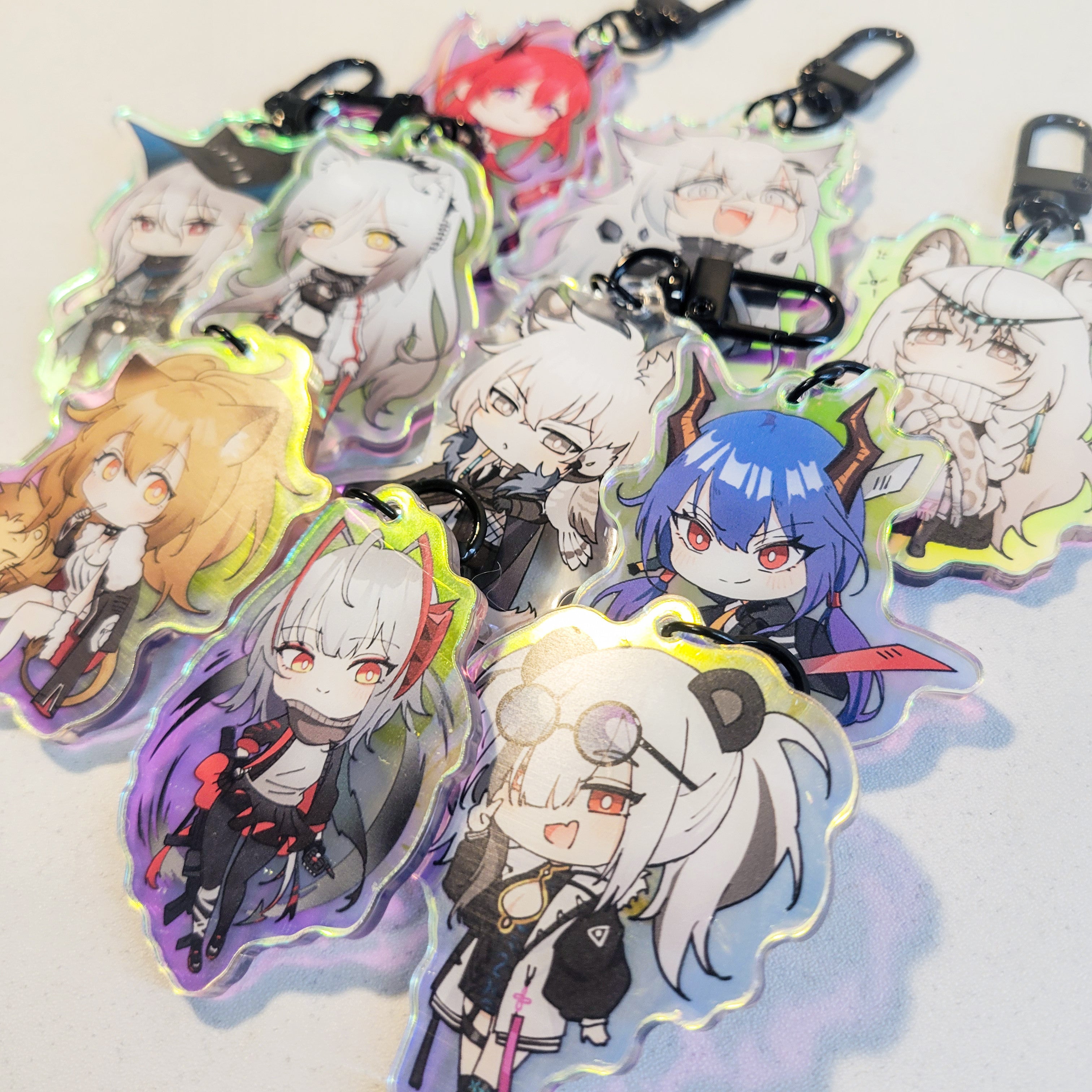 Arknights Holographic Keychains
