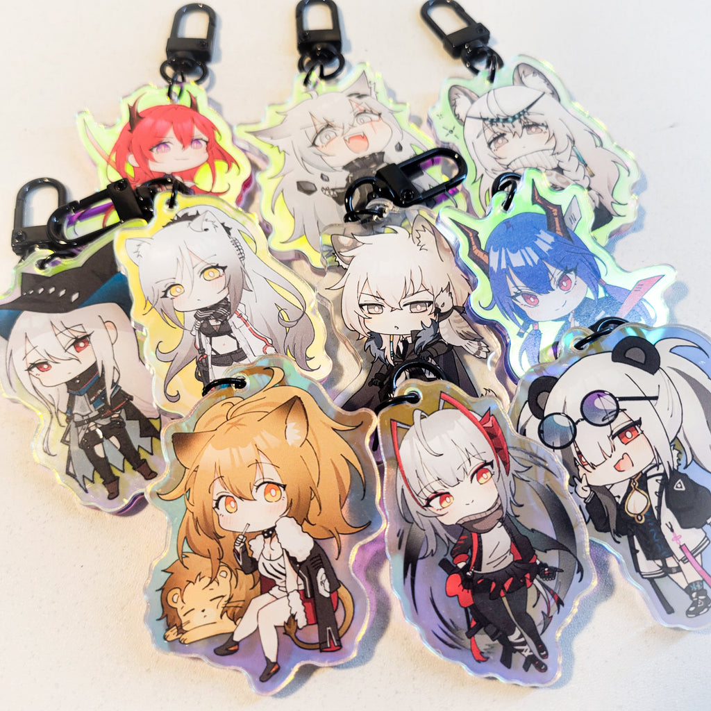 Arknights Holographic Keychains