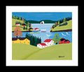 FRAMED ART PRINT BY MAUD LEWIS DIGBY HARBOUR FOLK ART PAINTING FLAT STYLE MARITIME WALL DECOR 24 X 28 INCHES