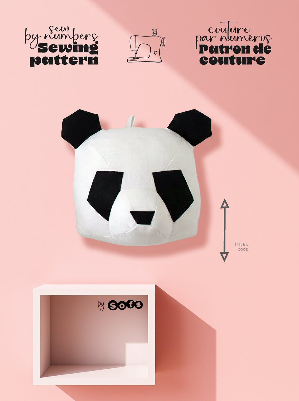 Sewing Patterns Cute Face Panda– Sew by Numbers Plush Pattern - Made in Canada