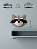 Sewing Patterns Cute Face Raccoon– Sew by Numbers Plush Pattern - Made in Canada