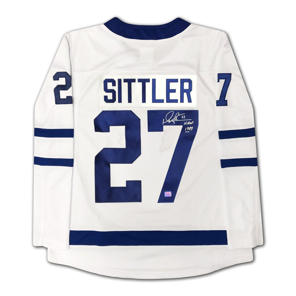 DARRYL SITTLER AUTOGRAPHED TORONTO MAPLE LEAFS WHITE JERSEY – SIGNED NHL HOCKEY MEMORABILIA COLLECTIBLE (SIZE L OR XL)