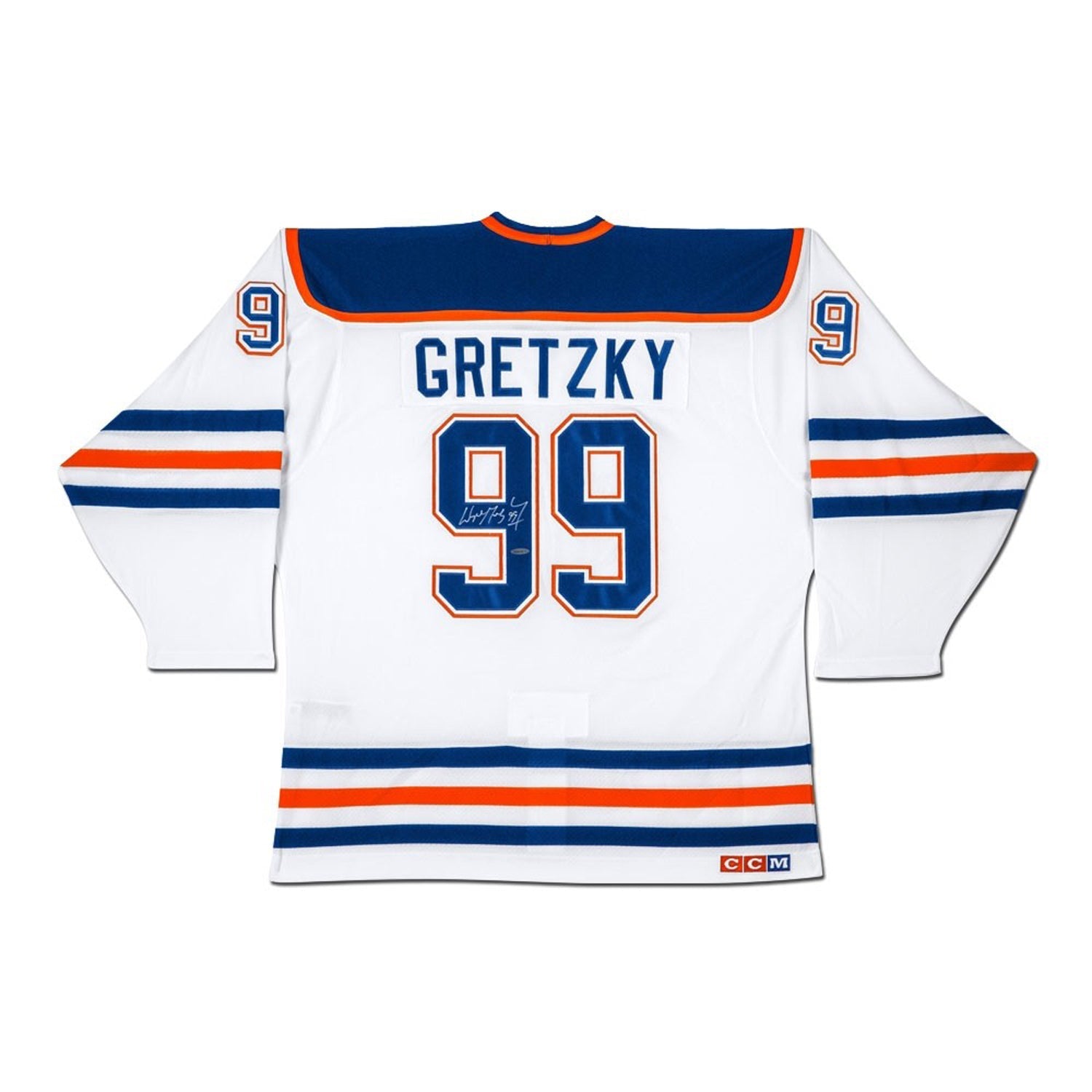 WAYNE GRETZKY AUTOGRAPHED EDMONTON OILERS WHITE JERSEY – UDA COA – THE GREAT ONE SIGNED NHL HOCKEY COLLECTIBLE (SIZE L OR XL)