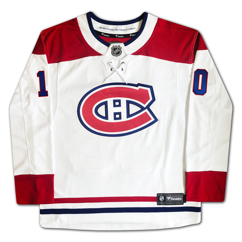 GUY LAFLEUR AUTOGRAPHED MONTREAL CANADIENS WHITE JERSEY – SIGNED NHL HOCKEY MEMORABILIA COLLECTIBLE (SIZE L OR XL)