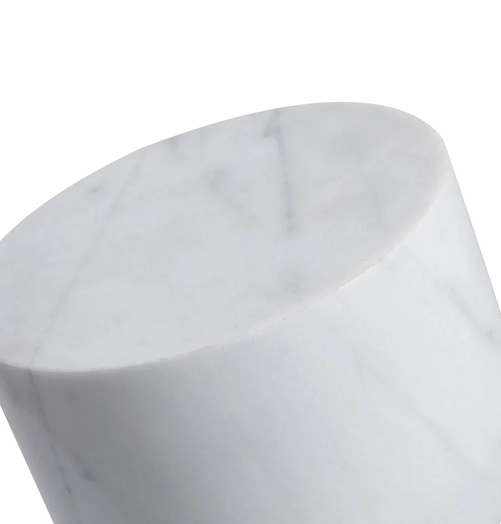 OCEANE WHITE MARBLE SIDE TABLE