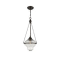 DE BURGH - 1 LIGHT PENDANT IN DARK BROWN
