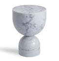 PENELOPE WHITE MARBLE SIDE TABLE