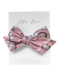 Antique Rose Floral Oversize Bow
