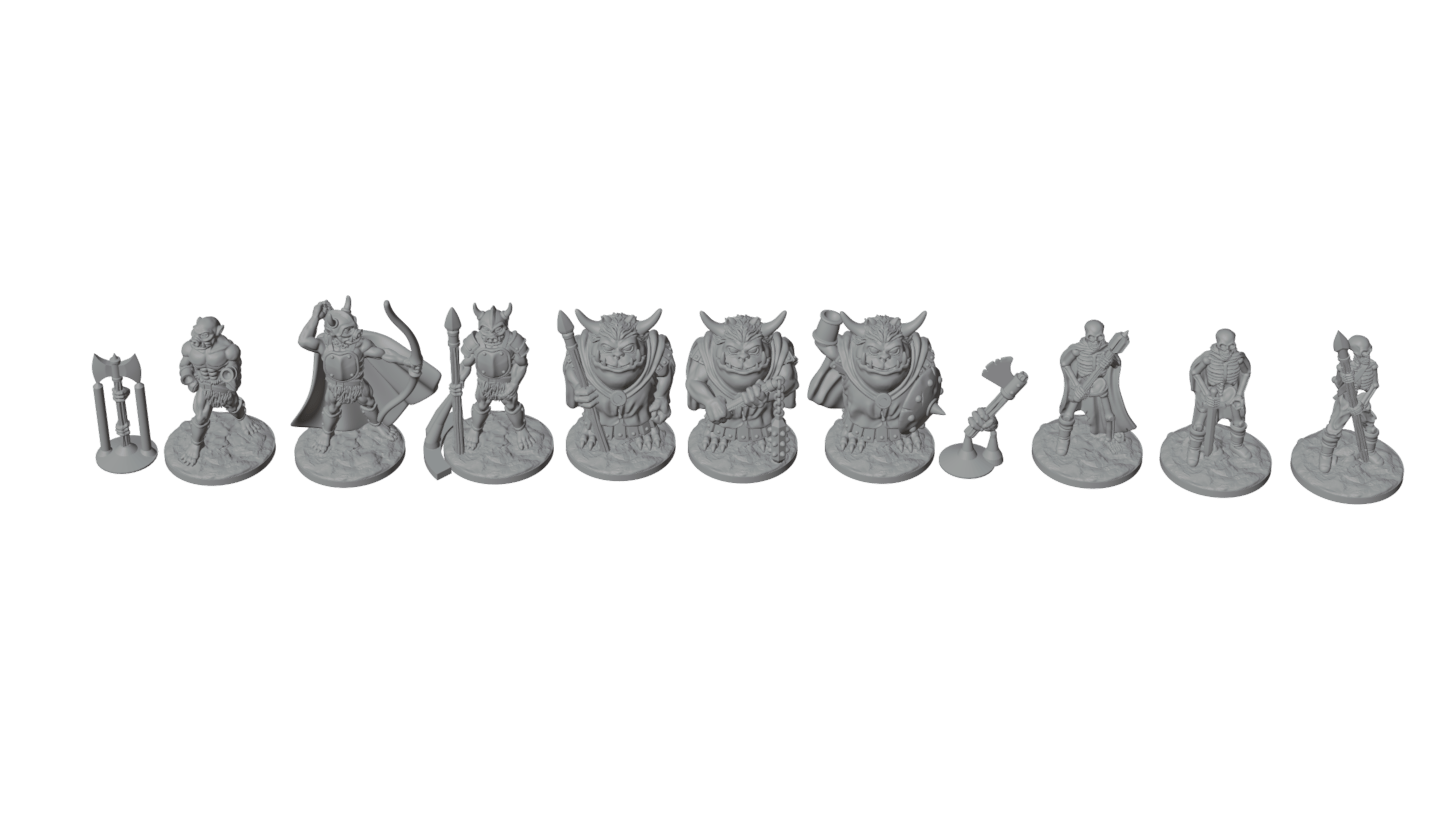28mm Dungeon Grunts Enemy Horde – Skeletons, Goblins, Orcs